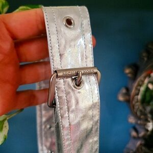 Michael Kors Silver Metallic Belt S - XL